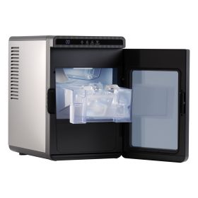 Countertop Ice Maker, 22 lbs per Day, Self-Cleaning Portable Machine with Tong, Drawer-Style Ice Access, Ice-Making Machine with Large Square Cub