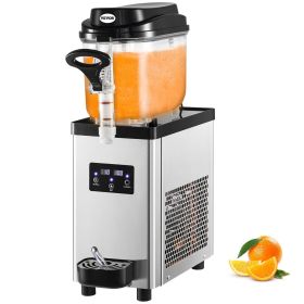 Commercial Slushy Machine, 6L/1.6 Gallons 25 Cups Single-Bowl, 300W 110V, Stainless Steel Margarita Smoothie Frozen Drink Maker